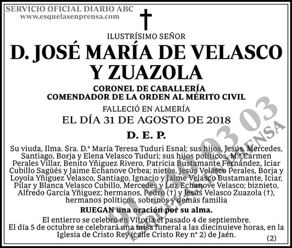 José María de Velasco y Zuazola